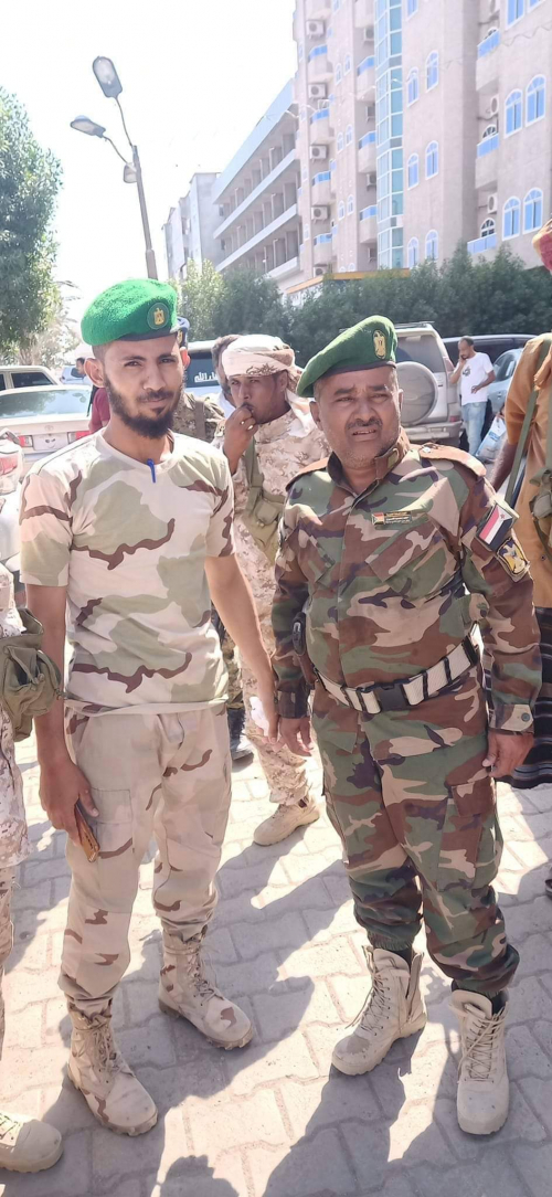أركان اللواء التاسع صاعقة يزور قائد قطاع الحزام الأمني في المنصورة بالعاصمة عدن  