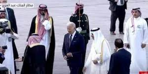  ولي العهد السعودي يستقبل الرئيس الأمريكي في قصر السلام